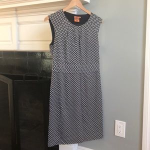 Tory Burch navy/white graphic dress.